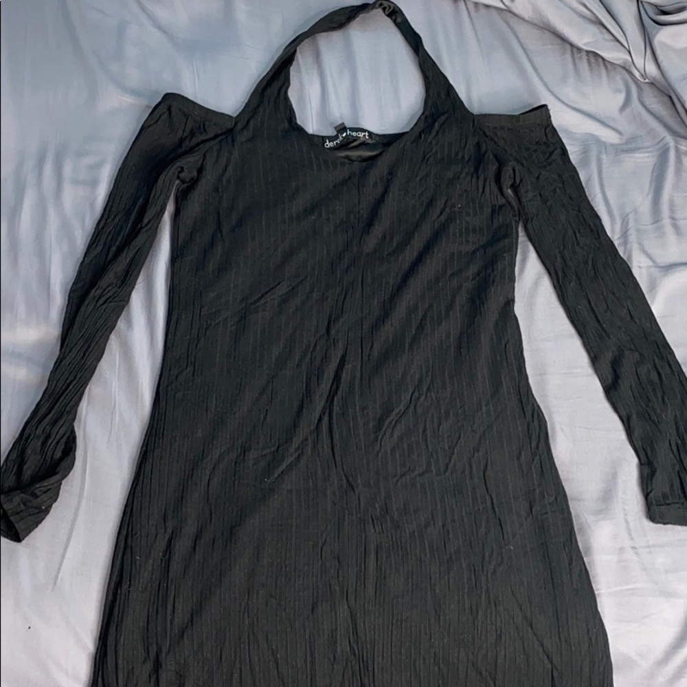 Black off shoulder dress
